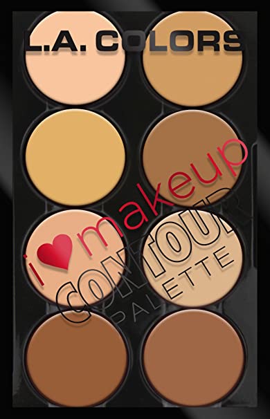 L.A. Colors I Heart Makeup Contour Palette, Medium to Dark, 1.04 Ounce