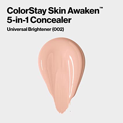 Revlon ColorStay Skin Awaken 5-in-1 Concealer, Lightweight, Creamy Longlasting Face Makeup with Caffeine & Vitamin C, For Imperfections, Dark Circles & Redness, 077 Cinnamon, 0.27 fl oz