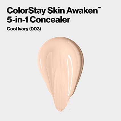 Revlon ColorStay Skin Awaken 5-in-1 Concealer, Lightweight, Creamy Longlasting Face Makeup with Caffeine & Vitamin C, For Imperfections, Dark Circles & Redness, 077 Cinnamon, 0.27 fl oz