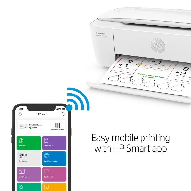 HP DeskJet 3772 All-in-One Wireless Color Inkjet Printer – Instant Ink Ready