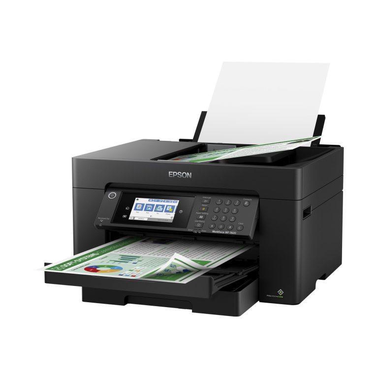 Epson WorkForce Pro WF-7820 Wireless All-in-One Wide-format Printer with Auto 2-sided Print up to 13″ x 19″, Copy, Scan and Fax, 50-page ADF, 250-sheet Paper Capacity, and 4.3″ Color Touchscreen
