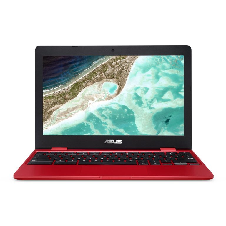 ASUS Chromebook Laptop in Red, 12, Intel Celeron, 32GB Flash Storage, 4GB RAM, C223NA-DH02-RD