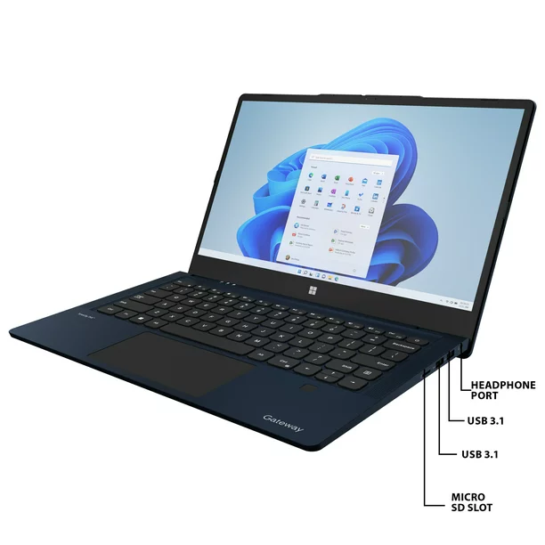Gateway 14.1″ Ultra Slim Notebook, FHD Touchscreen, Intel Core i7-1255U, 8GB RAM, 512GB SSD, Fingerprint Scanner, Tuned by THX Audio, 2MP Camera, HDMI, Windows 11, Black