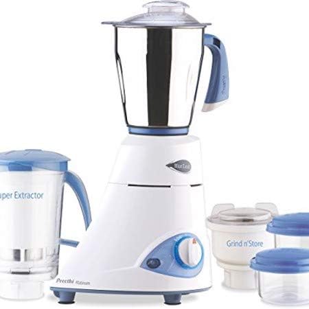 Preethi Blue Leaf Platinum Mixer Grinder with Juice Extractor