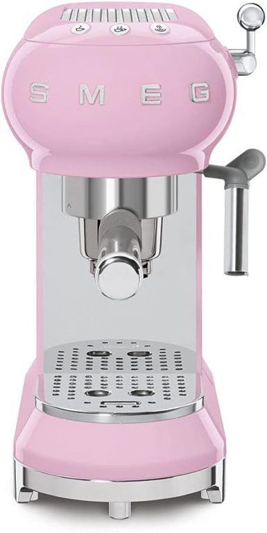 Smeg ECF01RDUS 50s Retro Style Espresso Machine – Pink