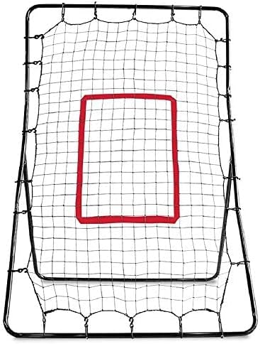 SKLZ PitchBack Baseball and Softball Pitching Net and Rebounder, Black/Red, 2′ 9″ x 4′ 8″