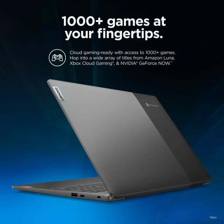 Lenovo Ideapad 5i Chromebook 16.0″ WQXGA Gaming Laptop, Intel Core i3-1215U, 8GB RAM, 128GB eMMC, Storm Grey, Chrome OS, 82V80009UX (Includes 3 Free Months NVIDIA GeForce NOW), Cloud Gaming Laptop