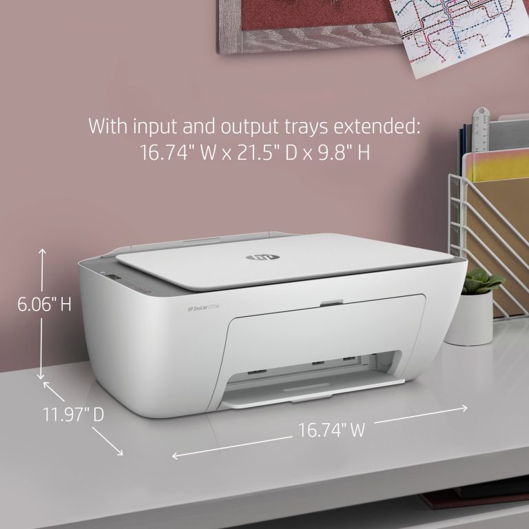 HP DeskJet 2755e Wireless Color All-in-One Printer with bonus 6 months Instant Ink with HP+ (26K67A)