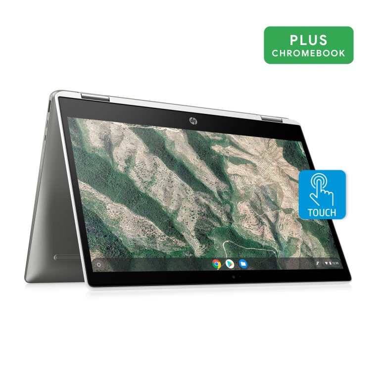 HP 14″ Touch x360, Chromebook, Intel Pentium Silver N5030, 4 GB RAM, 128 GB eMMC, Silver, Chrome OS, 14b-ca0061wm