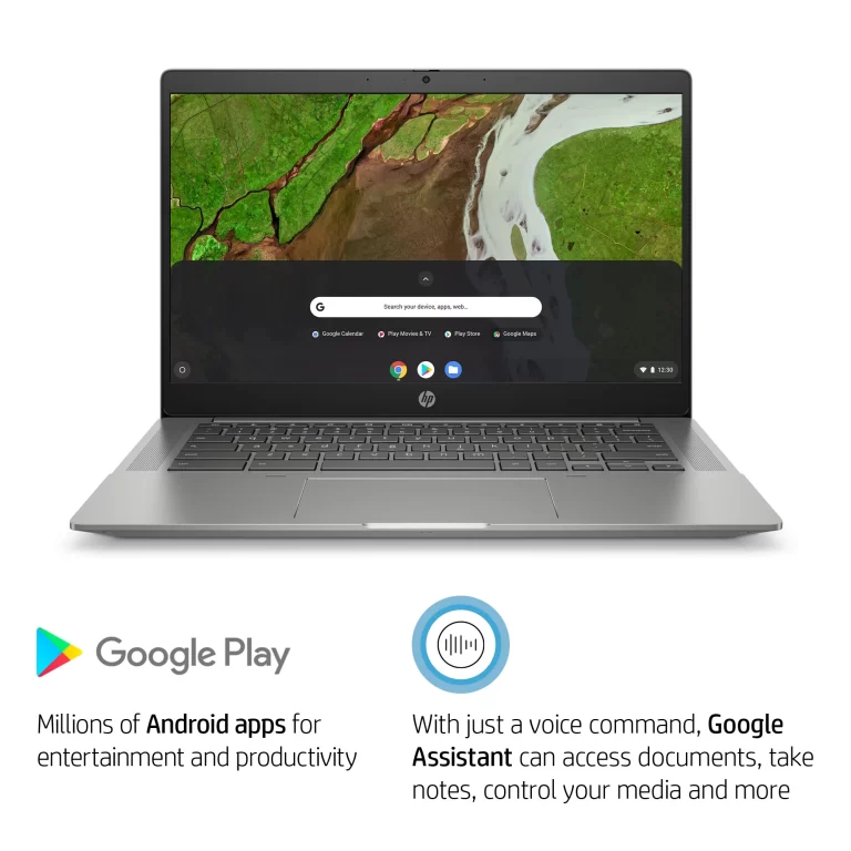 HP 14″ Chromebook, Intel i3-115G4, 4GB RAM, 128GB SSD, Silver, Chrome OS, 14b-nb0031wm