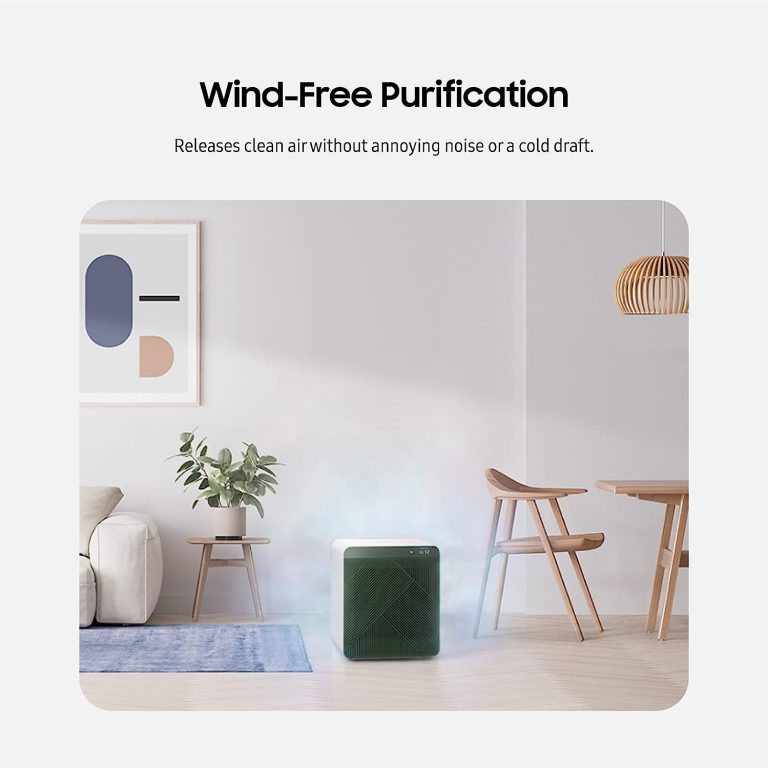 SAMSUNG BESPOKE Cube Air Purifier, Odor Eliminator, Home System w/ HEPA Filtration, 360 Degree Purification, Pet Mode, Smart Control, Traps Dust, AX350A9350N