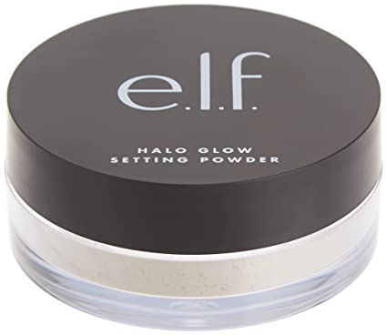 E.l.f Halo Glow Setting Powder, Silky, Weightless, Blurring, Smooths, Minimizes Pores and Fine Lines, Creates Soft Focus Effect, Light, Semi-Matte Finish, 0.24 Oz