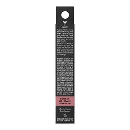 E.l.f Cosmetics Glossy Lip Stain, Lightweight, Long-Wear Lip Stain For A Sheer Pop Of Color & Subtle Gloss Effect, Pinkies Up