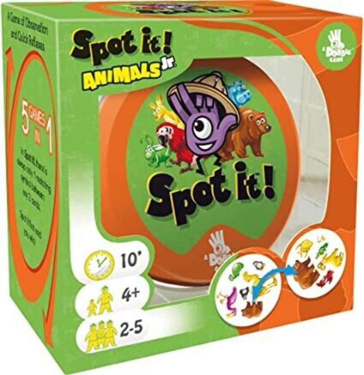 Spot It! Junior Animals Card Game | Game For Kids | Preschool Age 4+ | 2 to 5 Players | Average Playtime 10 minutes | Made by Zygomatic