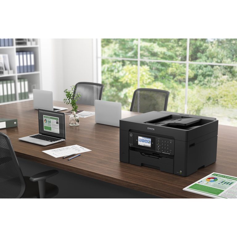 Epson WorkForce Pro WF-7820 Wireless All-in-One Wide-format Printer with Auto 2-sided Print up to 13″ x 19″, Copy, Scan and Fax, 50-page ADF, 250-sheet Paper Capacity, and 4.3″ Color Touchscreen