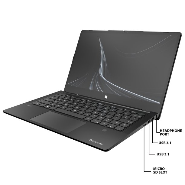 Gateway 14.1″ Ultra Slim Notebook, FHD Touchscreen, Intel Core i5-1235U, 8GB RAM, 512GB SSD, Fingerprint Scanner, Tuned by THX Audio, 2MP Camera, HDMI, Windows 11, Black