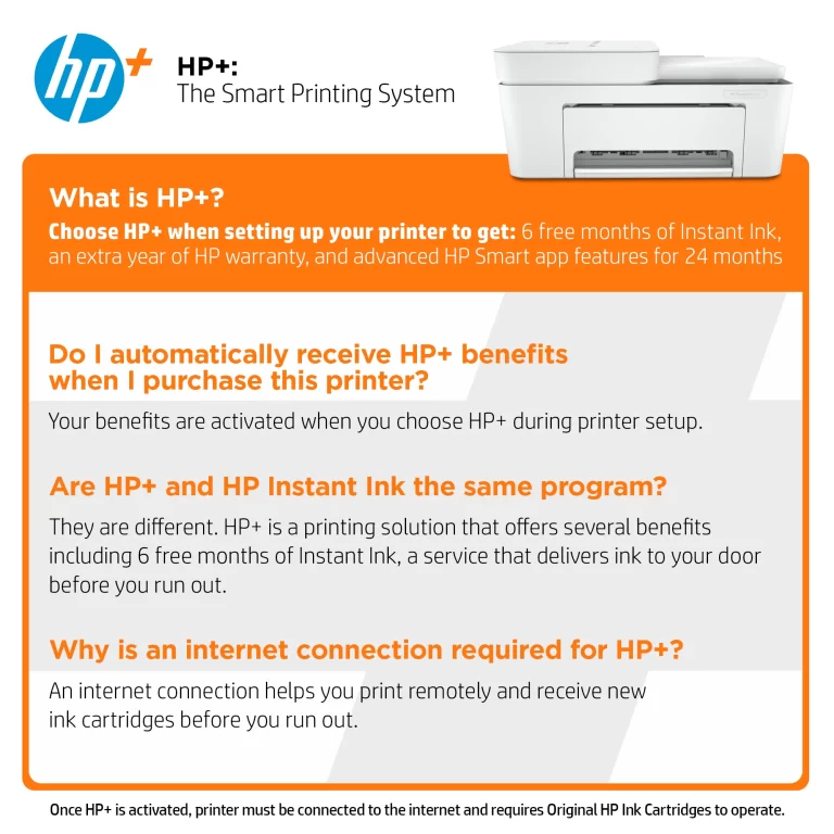 HP DeskJet 4155e All-in-One Wireless Color Inkjet Printer – 6 months free Instant Ink with HP+