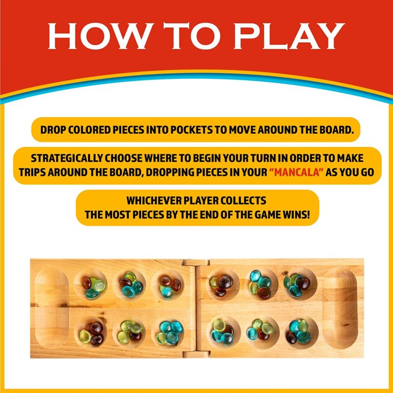 Classic Mancala – Fun Board Game for Friends and Family – Timeless Strategy Game