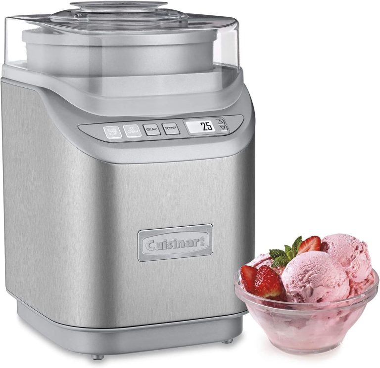 Cusinart ICE-70P1 2-Quart Cool Creations Ice Cream, Frozen Yogurt, Gelato and Sorbet Maker, LCD Screen with Countdown Timer, Makes Frozen Treats in 20-Minutes or Less, Stainless Steel