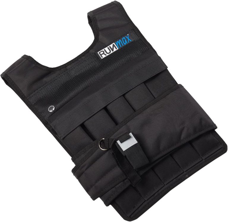 RUNMax 12lbs-140lbs Adjustable Weighted Vest with Shoulder Pads option. Workout vest for men and women