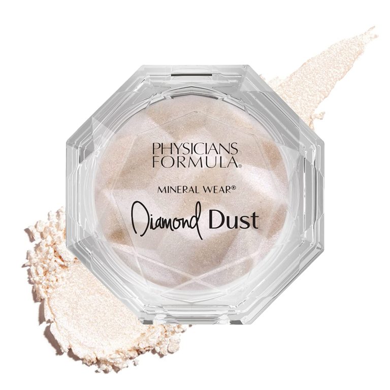 Physicians Formula Diamond Dust Mineral Powder Starlit Glow, Translucent Setting Powder Makeup, Finishing Powder For Face, Clean Beauty, Dermatologist Approved