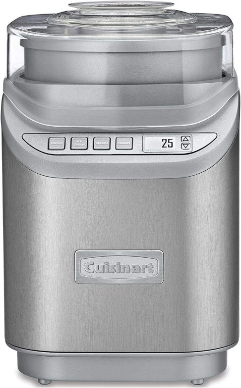 Cusinart ICE-70P1 2-Quart Cool Creations Ice Cream, Frozen Yogurt, Gelato and Sorbet Maker, LCD Screen with Countdown Timer, Makes Frozen Treats in 20-Minutes or Less, Stainless Steel