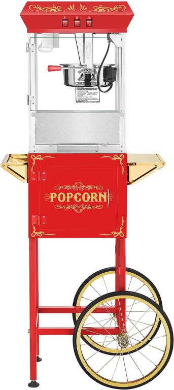 Superior Popcorn Company 4650 SPC Movie Night Full Popcorn Machine, 8 oz, Red Floral