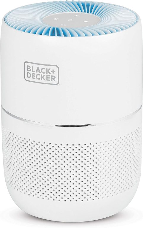 BLACK+DECKER Tabletop Air Purifier – 3-Stage Filtration System – HEPA Air Purifiers for Home