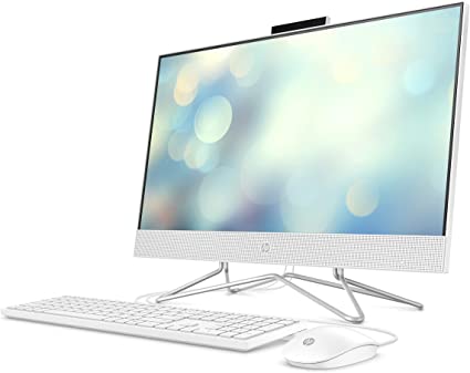 HP 22″ All-in-One Desktop, AMD Athlon Silver 3050U Processor, AMD Radeon Graphics, 4 GB RAM, 256 GB SSD, Windows 11 Home (22-dd0210, Snow white)