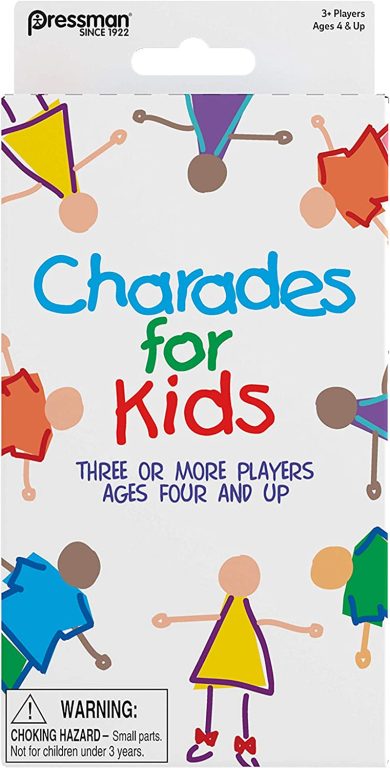 Pressman Charades for Kids Peggable – No Reading Required Family Game Multicolor ,5″
