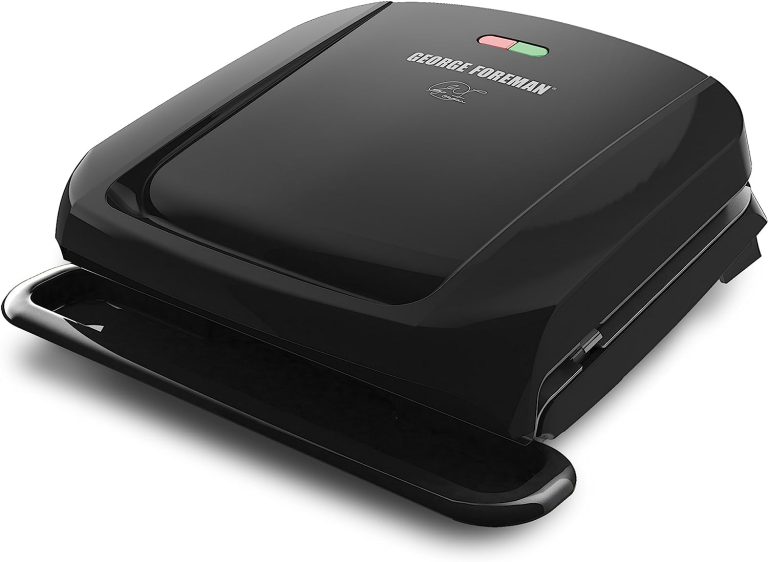 George Foreman 4-Serving Removable Plate Grill and Panini Press, Black, GRP1060B