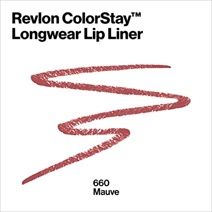 Lip Liner by Revlon, Colorstay Face Makeup with Built-in-Sharpener, Longwear Rich Lip Colors, Smooth Application, 660 Mauve