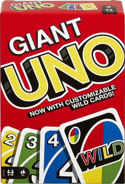 UNO Giant Sized Card Game, Game for Kids, Adults and Family Night with 108 Oversized Cards