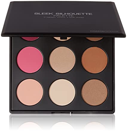 Coastal Scents Sleek Silhouette Blush, Highlighter, and Bronzer Palette (PL-017)