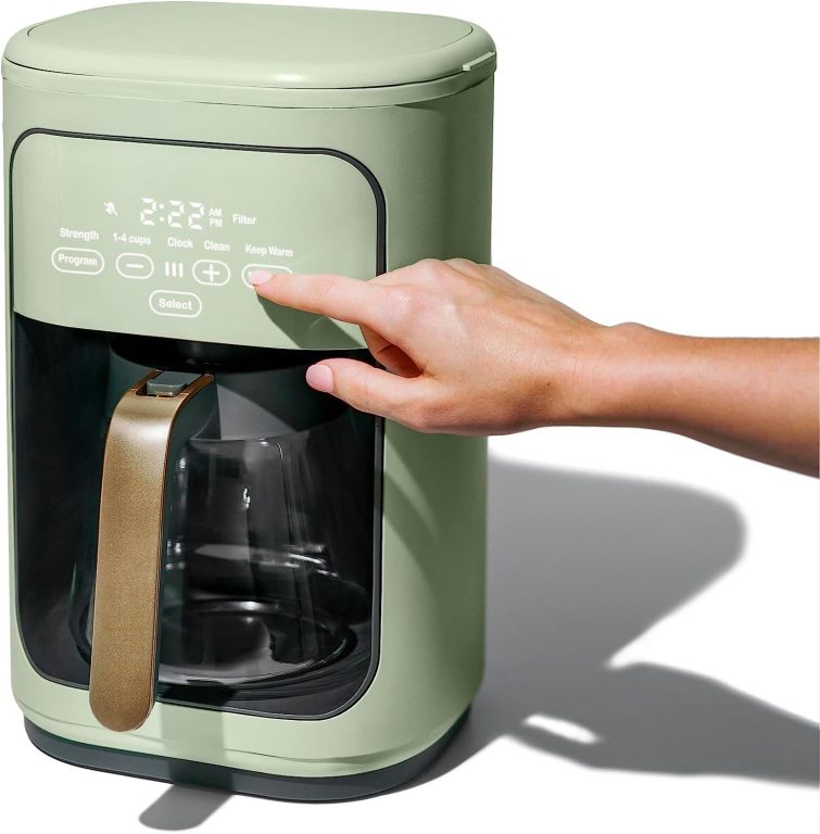 CYLEXO 14 Cup Programmable Coffee Machine,1200-Watt System Brews Extra Hot Coffee,White Icing by Drew Barrymore,Sage Green (Size : One Size)