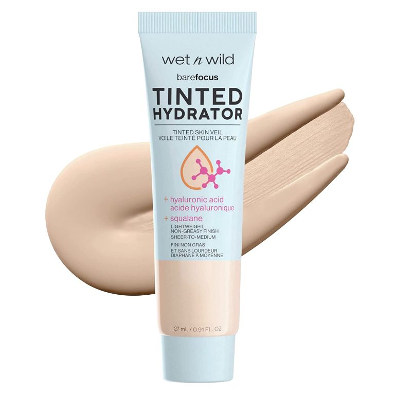 Wet n Wild Bare Focus Tinted Hydrator Matte Finish, Deep | Oil-Free | Moisturizing Makeup | Hyaluronic Acid | Sheer To Medium Coverage