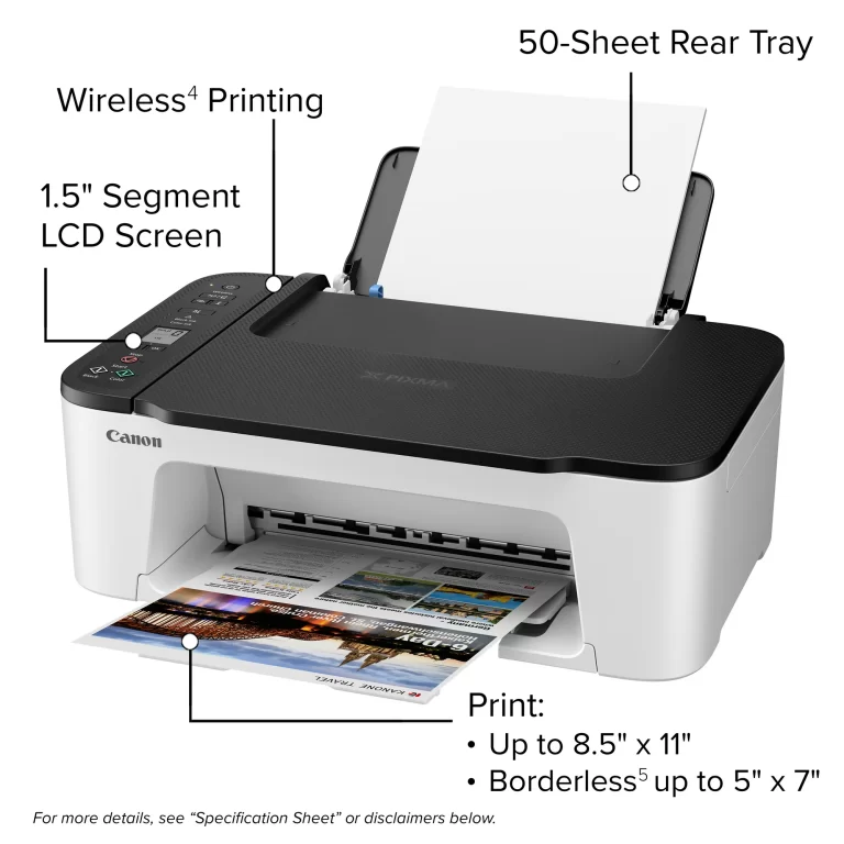 Canon PIXMA TS3522 All-In-One Wireless InkJet Printer with Print, Copy and Scan Features