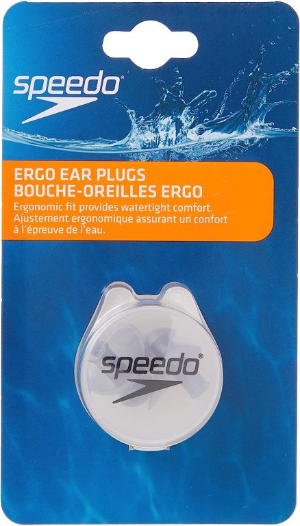 Speedo Unisex-Adult Swim Training Ergo Ear Plugs Silver