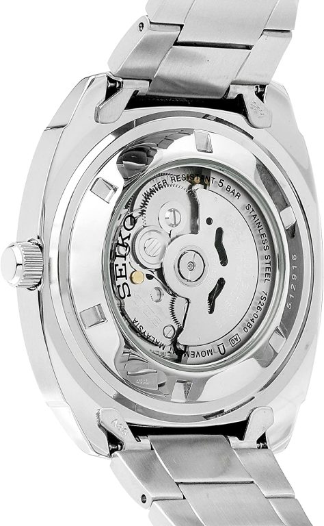 Seiko Men’s SNKM97 Analog Green Dial Automatic Silver Stainless Steel Watch