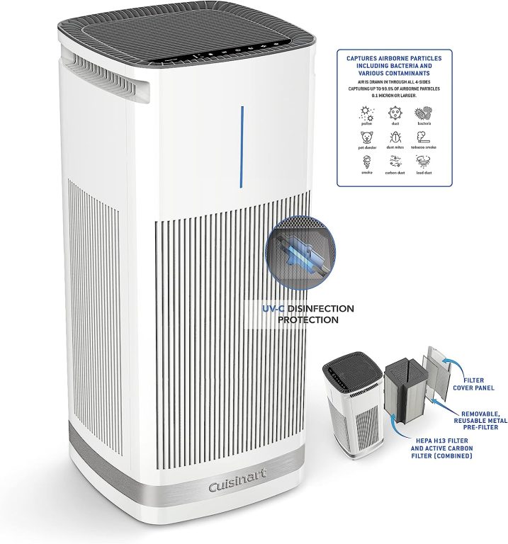 Air Purifier for Large Room/Home by Cuisinart, H13 HEPA Filter, CAP-1000