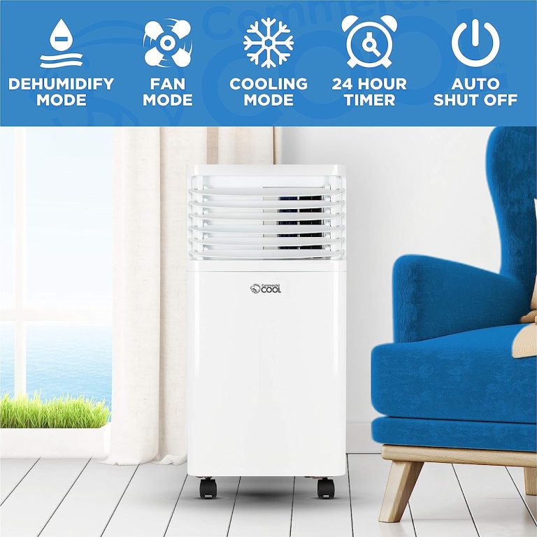 Commercial Cool 5,000 BTU DOE (8,000 BTU ASHRAE) Portable Air Conditioner with Remote Control, White