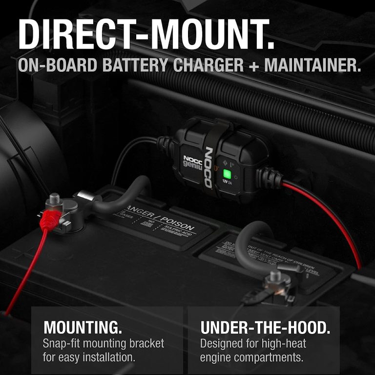 NOCO GENIUS2D, 2A Direct-Mount Onboard Car Battery Charger, 12V Automotive Charger, Battery Maintainer, Trickle Charger, Float Charger and Desulfator for AGM, Marine, Truck and Deep Cycle Batteries