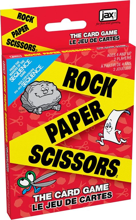 JAX Rock Paper Scissors Card Game Bilingual – It’s the Fast, Fun Card Version of the Classic Game of Rock Paper Scissors, Ages 4 and Up, 2 Players