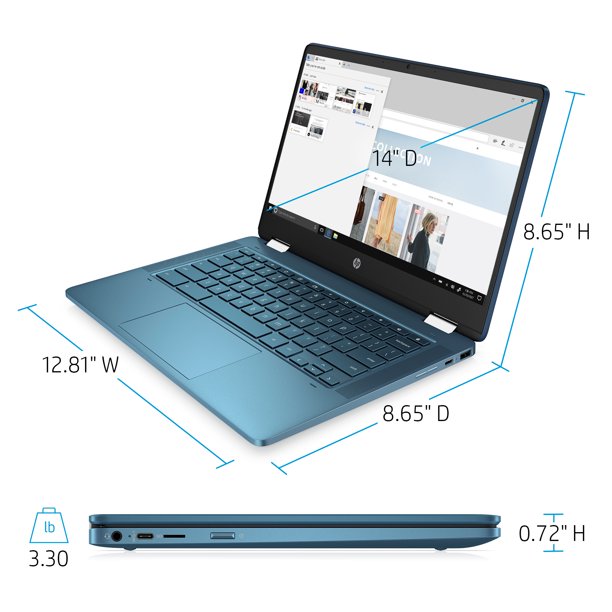 HP 14″ 2-in-1 Touch Teal Chromebook