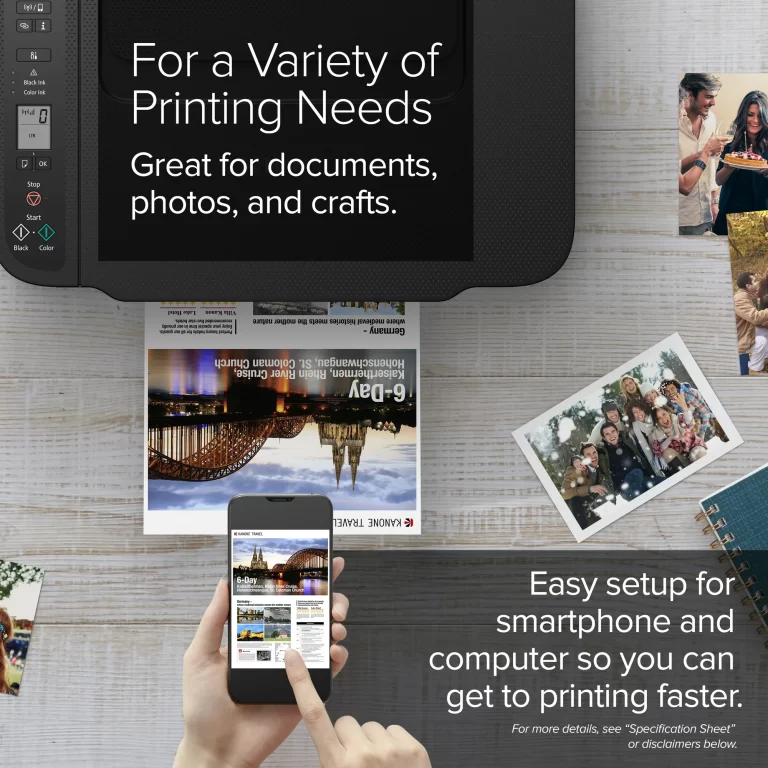 Canon PIXMA TS3522 All-In-One Wireless InkJet Printer with Print, Copy and Scan Features