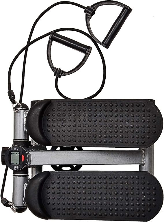 BalanceFrom Adjustable Stepper Stepping Machine with Resistance Bands Gray