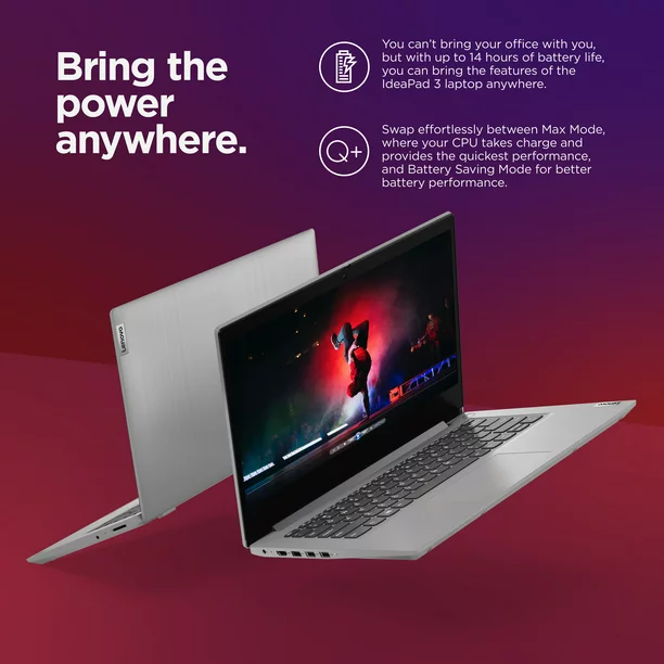 Lenovo Ideapad 3i 14″ FHD Laptop, Intel Core i3-1115G4, 4GB, 128GB SSD, Windows 11 in S Mode, Platinum Grey, 81X700FGUS