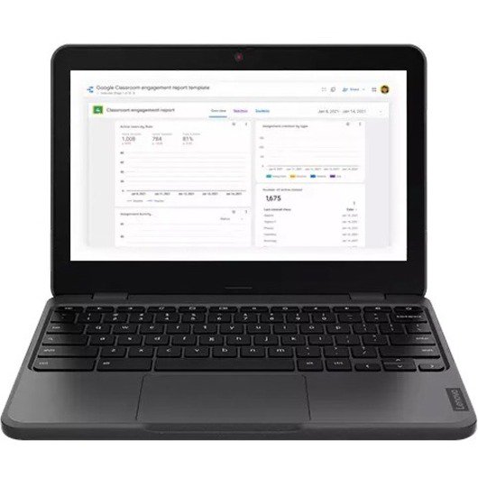 Lenovo 100e Chromebook Gen 3 82UY0000US 11.6″ Chromebook – HD – 1366 x 768 – Intel Celeron N4500 Dual-core (2 Core) 1.10 GHz – 4 GB Total RAM – 4 GB On-board Memory – 32 GB Flash Memory – Gray