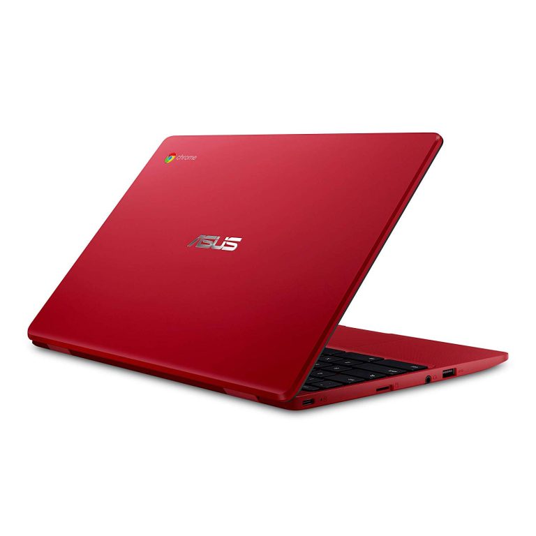 ASUS Chromebook Laptop in Red, 12, Intel Celeron, 32GB Flash Storage, 4GB RAM, C223NA-DH02-RD