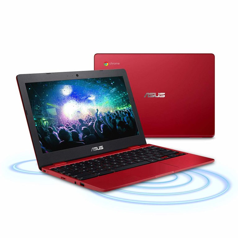 ASUS Chromebook Laptop in Red, 12, Intel Celeron, 32GB Flash Storage, 4GB RAM, C223NA-DH02-RD